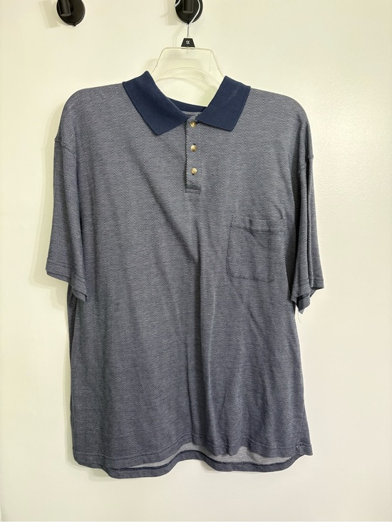 Saddlebred Other - Saddlebred Heathered Navy Short-Sleeve Polo